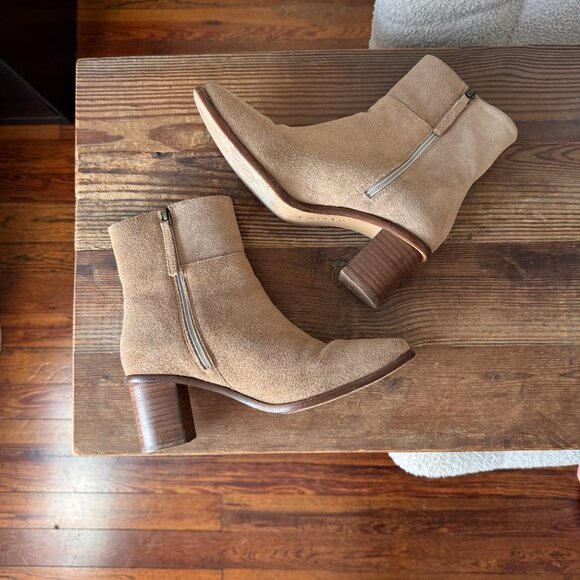 Portland Leather Goods Vera Patina Boots - Taupe - Sz 8 - Picture 3 of 9